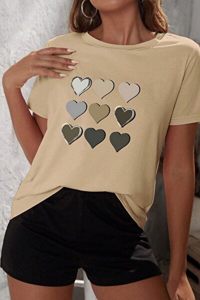 trendypassion Σετ άνετο σορτς με σχέδιο καρδιάς