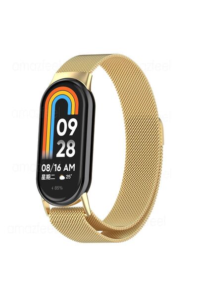 Alstrap Xiaomi Mi Band 8/band 9 Uyumlu Metal Hasır Kordon