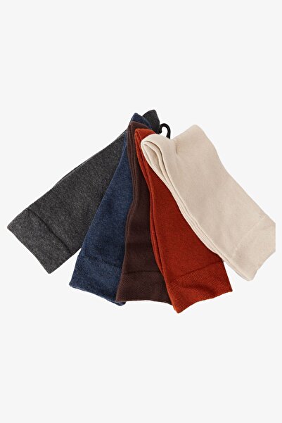 AC&Co / Altınyıldız Classics Мъжки смесени 5 памучни гъвкави обикновени чорапи до глезена