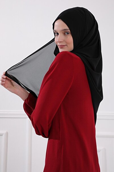 Aisha's Design Πρακτικό σάλι από σιφόν κλασικού σχεδιασμού, ps-11 Μαύρο, Μαύρο