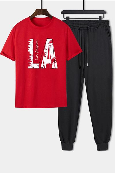 trendypassion Los Angeles Printed Comfortable Unisex 2-piece Tracksuit Set
