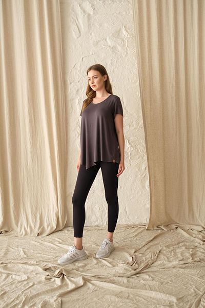 SARE ERKMEN Gray Asymmetrical Long T-Shirt - Single Piece