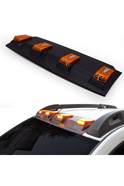 Meliset Dacia Duster 2018 Ve Sonrası Ön Cam Üstü Işıklı Moonvisör Mat Siyah