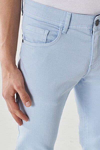 ALTINYILDIZ CLASSICS Erkek Mavi 360 Derece Her Yöne Esneyen Rahat Slim Fit Dar Kesim Pantolon