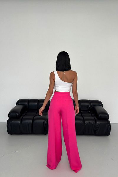 OUZ Fashion Palazzo Women's Trousers - Button Detailed