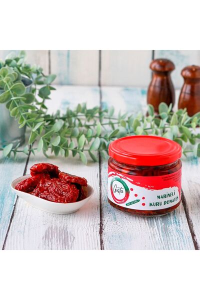Gusta Gurme - (2Lİ PAKET) Marineli Kuru Domates Naturel (YARIM) Soslu Kahvaltılık Meze 300gr x 2 adet