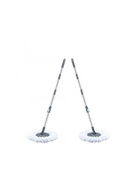 Genel Markalar Döner Başlıklı Temizlik Seti 2 Adet Sap Ve Mikrofiber Püskül Y...