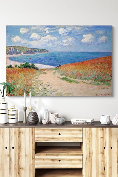 TabloShop Claude Monet Pourville'de Buğday Yolu (PATH IN THE WHEAT AT POURVİLLE) Tablosu