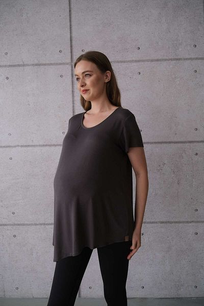 SARE ERKMEN Gray Maternity T-Shirt - Single Piece