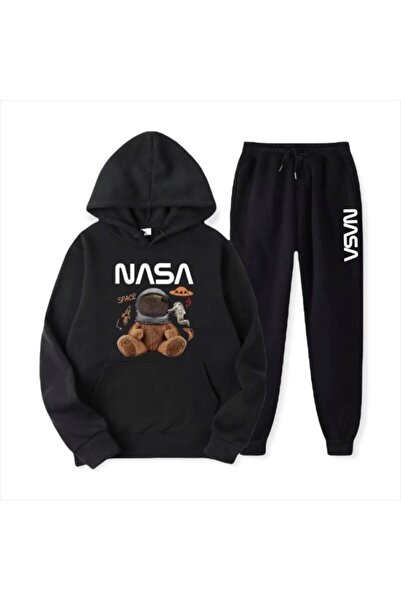 BAYMODA Unisex Nasa Sweatshirt Eşofman Alt Takım
