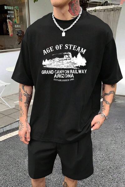 trendypassion Unisex Σετ άνετο σορτς με στάμπα Age Of Steam