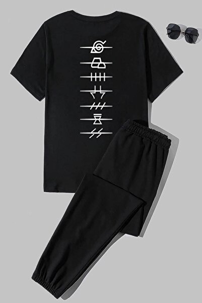 trendypassion Set de trening unisex din 2 piese cu imprimeu Ninja Akatsuki