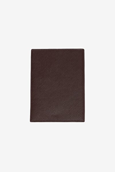 AC&Co / Altınyıldız Classics Men's Brown Special Gift Boxed Faux Leather Handmade Passport Holder