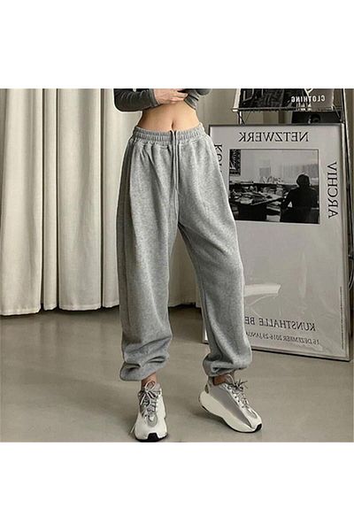 Köstebek Μονόχρωμη Γκρι Μελανζέ Oversize Φόρμα