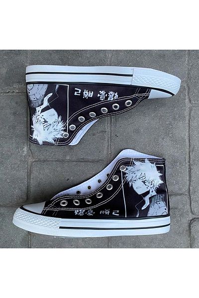 Köstebek Anime My Hero Academia: Bakugou Tall Canvas Shoes