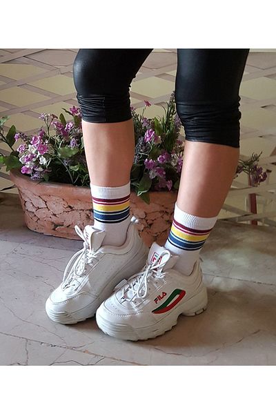 Köstebek Unisex Λευκές κάλτσες