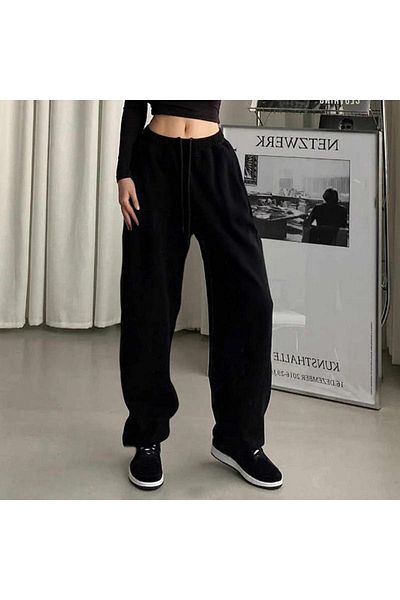 Köstebek Απλή μαύρη φόρμα oversize