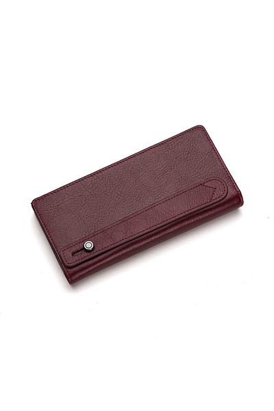 Westpolo Unisex Genuine Leather Wallet - with Phone Compartment, Handband, Plenty of Card Holder and Magnet