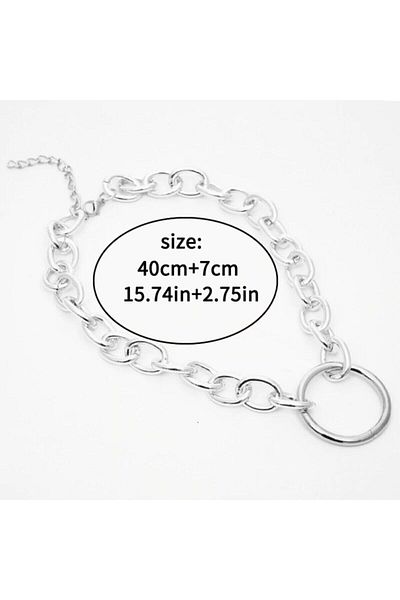 Köstebek Thick Chain Ring Necklace