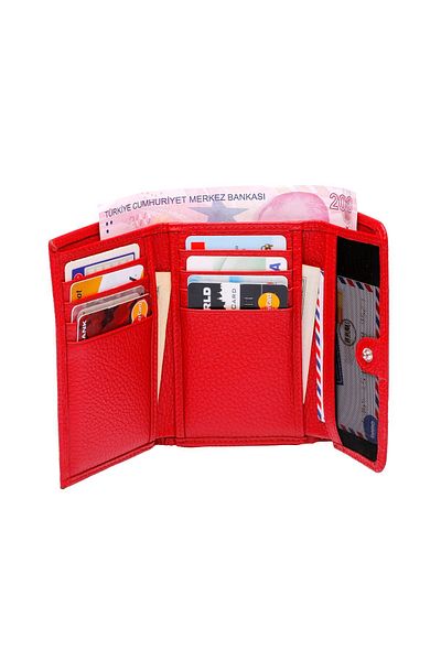 Westpolo West Polo Genuine Leather Women's Wallet Card Holder with Plenty of Card Holders