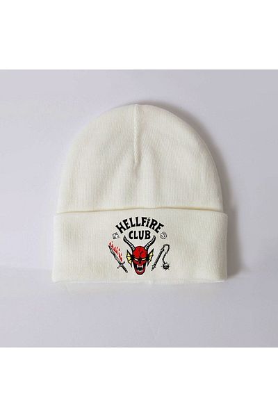 Köstebek Λευκά Αγνώστα Πράγματα 4. Σεζόν Dustin Hellfire Club Beanie