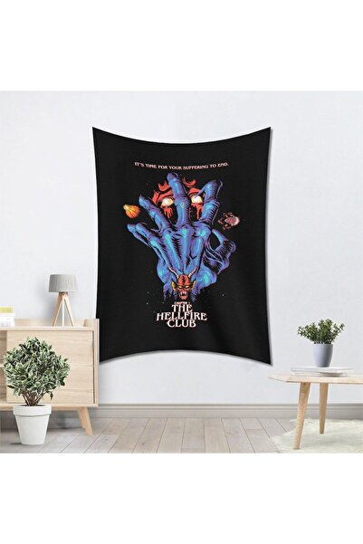 Köstebek 70 X 100 Cm Stranger Things 4. Sezon Dustin Hellfire Club Poster Duvar Halısı