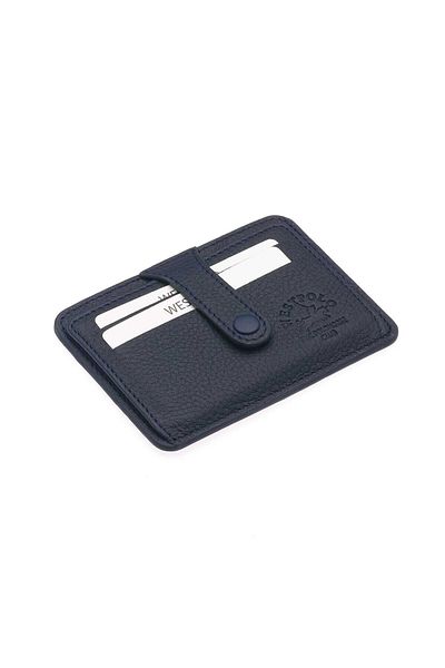 Westpolo Θήκη για κάρτες Unisex από γνήσιο δέρμα με κρυφό διαμέρισμα για χρήματα πολλαπλών διαμερισμάτων