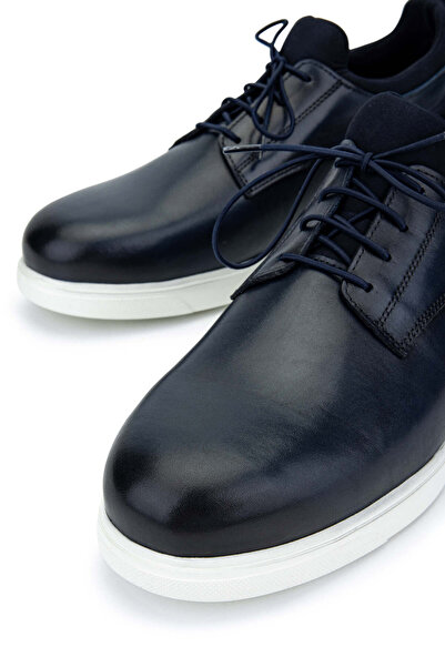 Tamer Tanca Чоловічі темно-сині повсякденні туфлі з натуральної шкіри