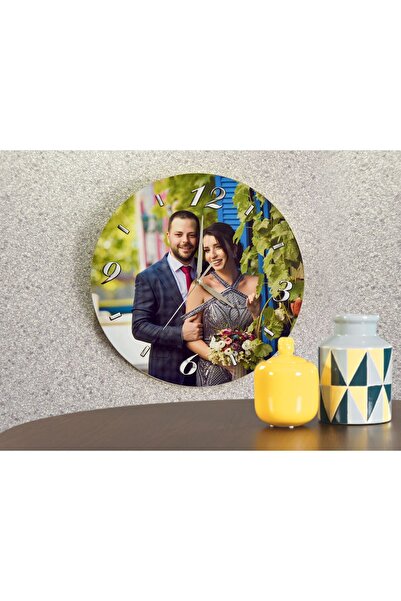 fotoremzi Kişiye Özel Fotoğraf Baskılı Ahşap Saat Anneye Sevgiliye Arkadaşa H...