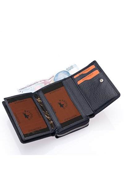Westpolo West Polo Hakiki Deri Kadın Küçük Cüzdan Kartlık