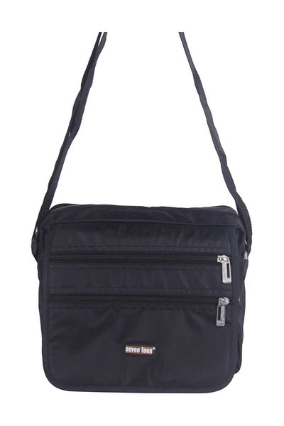 SEVENTEEN Seven Teen Men's Crossbody Bag Black 2246