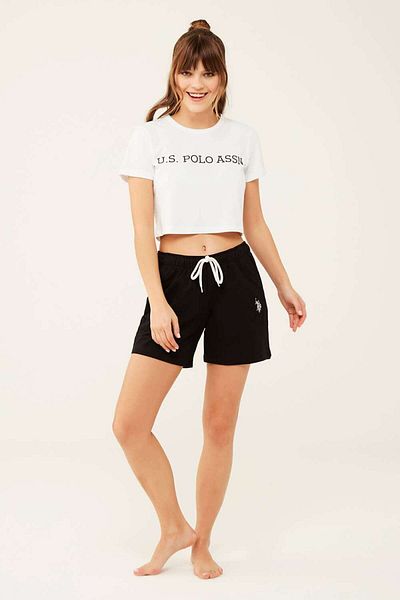 U.S. Polo Assn. Дамски черни шорти 16604