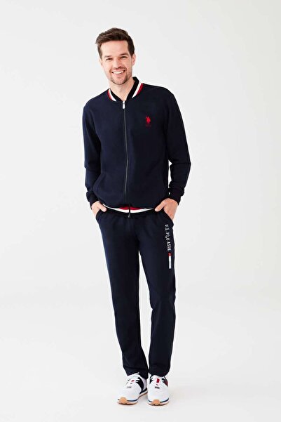 U.S. Polo Assn. قاعدة. بولو أسن. طقم بيجامة رجالي باللون الأزرق الداكن