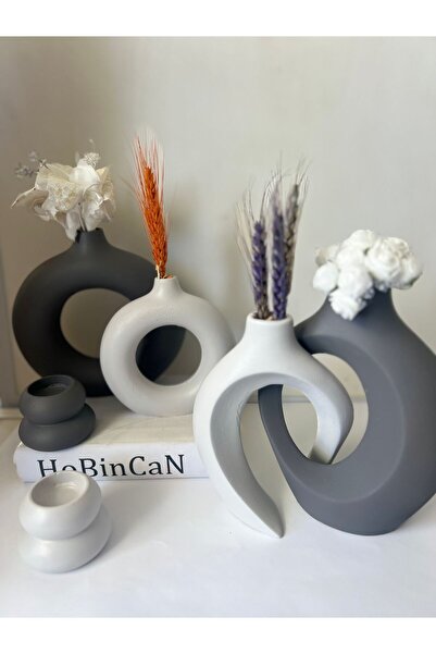 BLANJ sevgili vazo set dekoratif halka mumluklu set