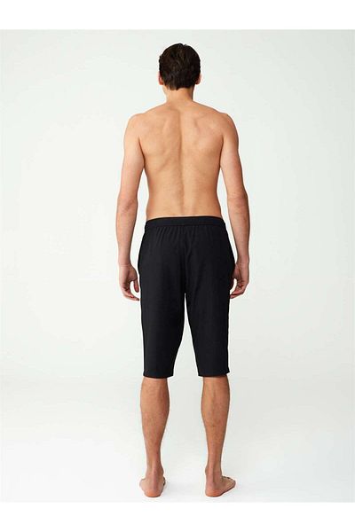 U.S. Polo Assn. - Ανδρικό μαύρο εξαιρετικά μακρύ θαλάσσιο σορτς 23002