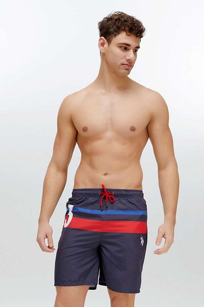 U.S. Polo Assn. Ανδρικό μακρύ σορτς μπλε Navy 22003