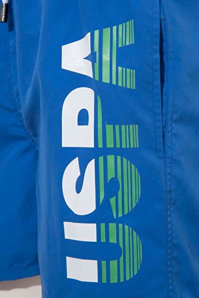 U.S. Polo Assn. Ανδρικό μπλε μεσαίου μήκους μαγιό μπλε κοβαλτίου