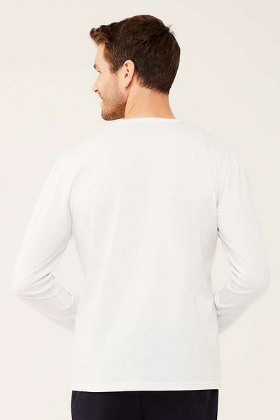 U.S. Polo Assn. Men's White Long Sleeve T-shirt 18467
