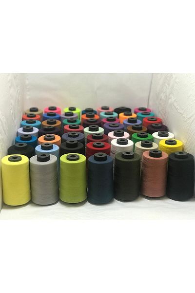 Lider Set of 49 Different Colors - Sewing Thread 120 No 5000m. Polyester