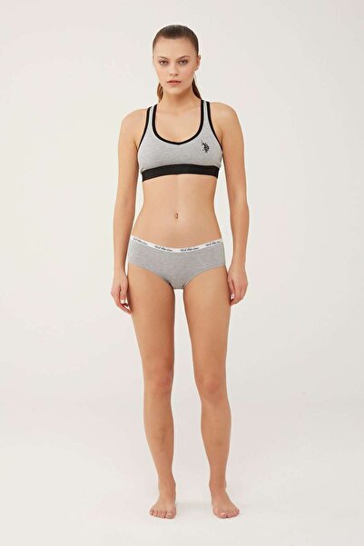 U.S. Polo Assn. U.S. Polo Assn. Kadın Fuşya - Gri Melanj - Mavi 3 Lü Şort