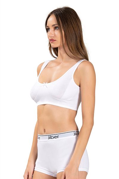Jiber Γυναικείο Λευκό Φαρδύ λουράκι Glory Bustier 650