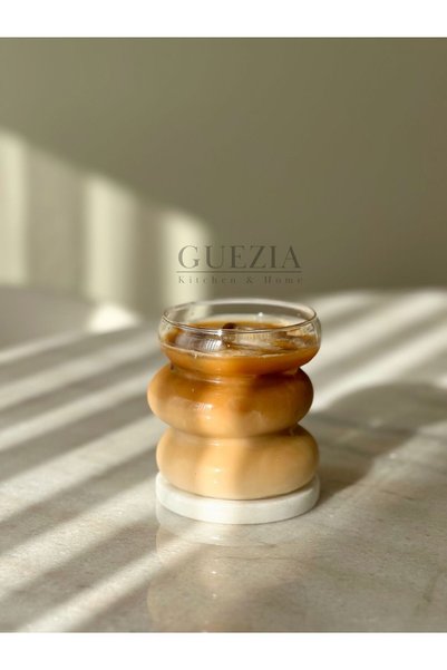 GUEZIA Asimetrik Şerit Stil İskandinav Bardak | Kahve Ve Sunum Kokteyl Bardağ...