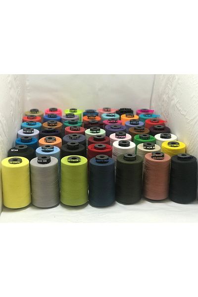 Lider Set of 49 Different Colors - Sewing Thread 120 No 5000m. Polyester