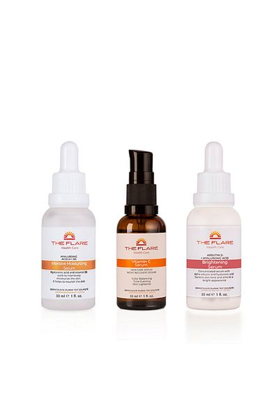 The Flare Health Care Skin Tone Evening Skin Care Serum (ARBUTIN 2% HYALURONIC ACID) And 10% Vitamin C Serum