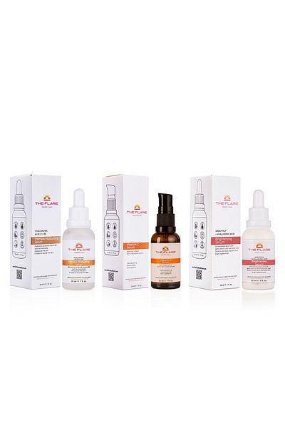 The Flare Health Care Skin Tone Evening Skin Care Serum (ARBUTIN 2% HYALURONIC ACID) And 10% Vitamin C Serum