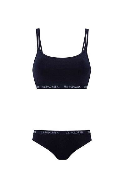 U.S. Polo Assn. Set bustieră pentru femei albastru bleumarin - BRY2AE287.835.875