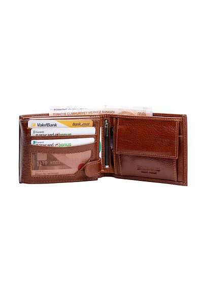 Westpolo Мъжки портфейл картодържател West Polo от естествена кожа