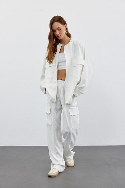 DAZEMADE Loro White Jacket and Pants Set