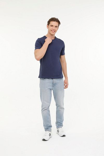 Kinetix Tricou cu mânecă scurtă bleumarin pentru bărbați - Casual