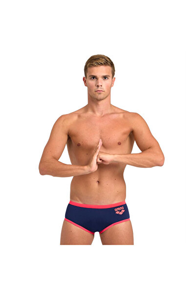 ARENA One 12cm Swim Briefs Big Logo Erkek Mavi Yüzücü Mayo 005914791